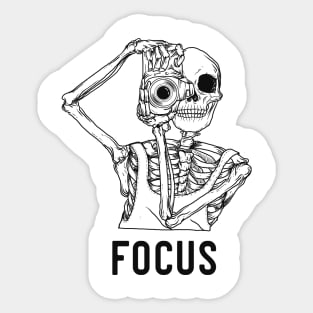 Photographers Skeleton Focus Sticker